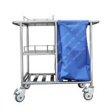 High Quality Stainless Steel Mobile Hospital Nursing Cart/Dirty Linen Trolley